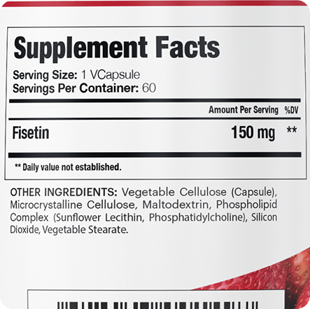 GenuinePurity Fisetin Supplement Facts