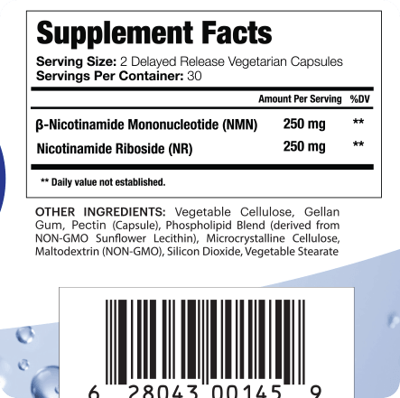 NMN+NR Supplement Facts and Ingredients
